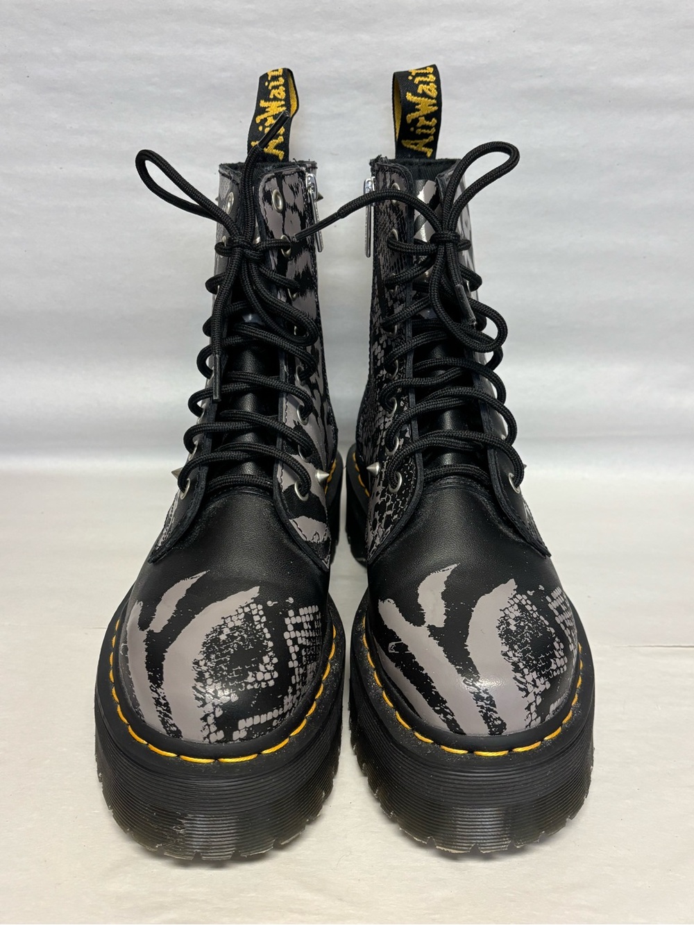 Dr. Martens Jadon Animal Clash Stud Platform Combat Boots Womens 7 #6045 - Picture 3 of 11